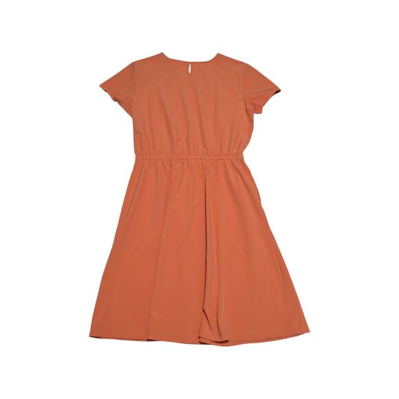 Duluth Trading Co Flexcellence Dress Orange Short Sleeve Womens X-Small Gorpcore - Picture 2 of 4